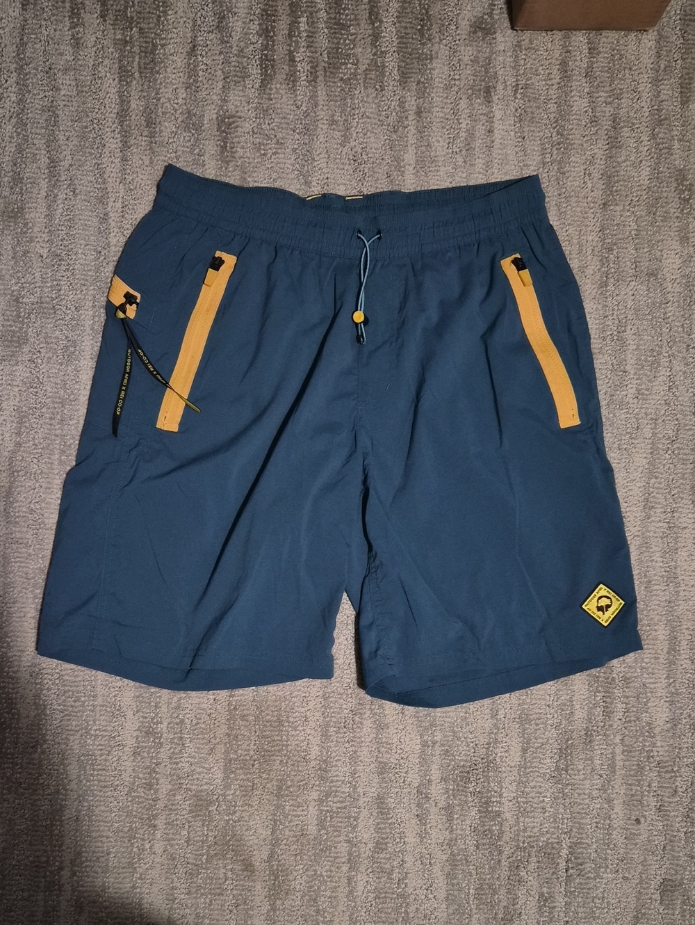 Outdoor Research Teal Swim/Board Shorts with Yellow Accents